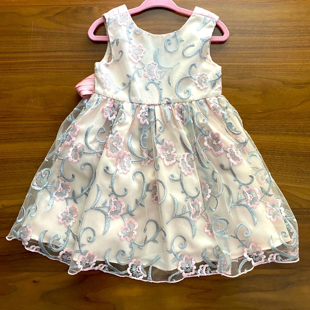 Toddler formal grey/pink dress by US Angels